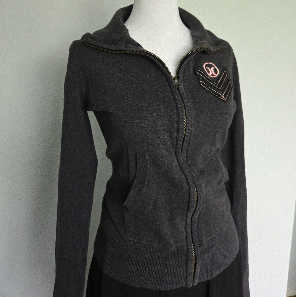 Y2K Hurley Charcoal Sweater – Vintage Vibes Womens Large